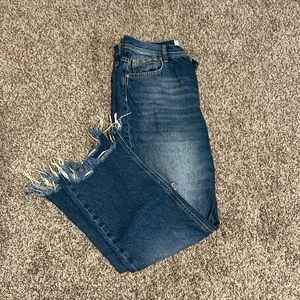 Free people distressed crop jeans